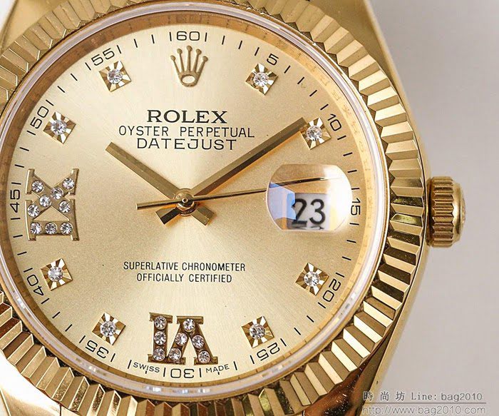 ROLEX勞力士 日誌月相型 904蠔式鋼 18k微納米電鍍金 五珠帶 三度防水性能 全自動進口機械男表  wssb5063